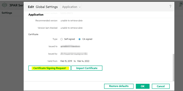 SP Certificate Signing Request